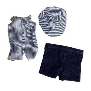 Another Determined Production Snoopy Plush Clothes Overalls, Hat & Jean‎ Shorts